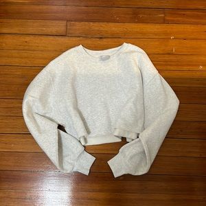 aritzia cropped TNA cozy crew neck
